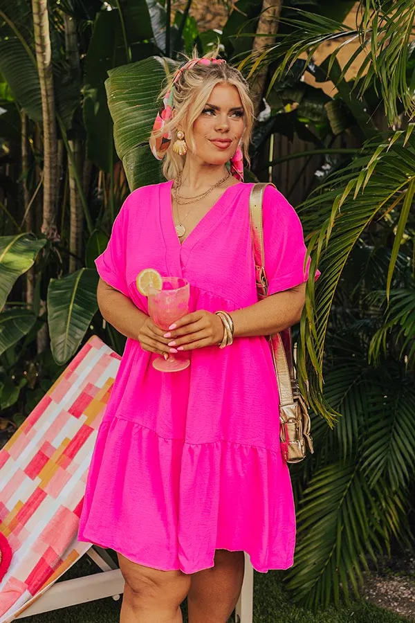 Cool Cruise Shift Dress in Hot Pink Curves sold by Impressions product image thumbnail 2