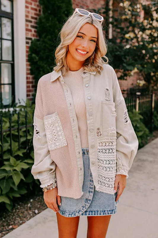 The Edith Knit Button Up in Beige sold by Impressions