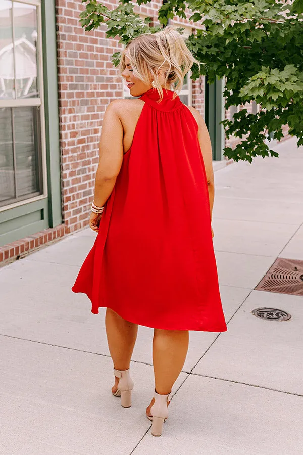 Friday Night Glam Shift Dress In Red Curves sold by Impressions product image thumbnail 3