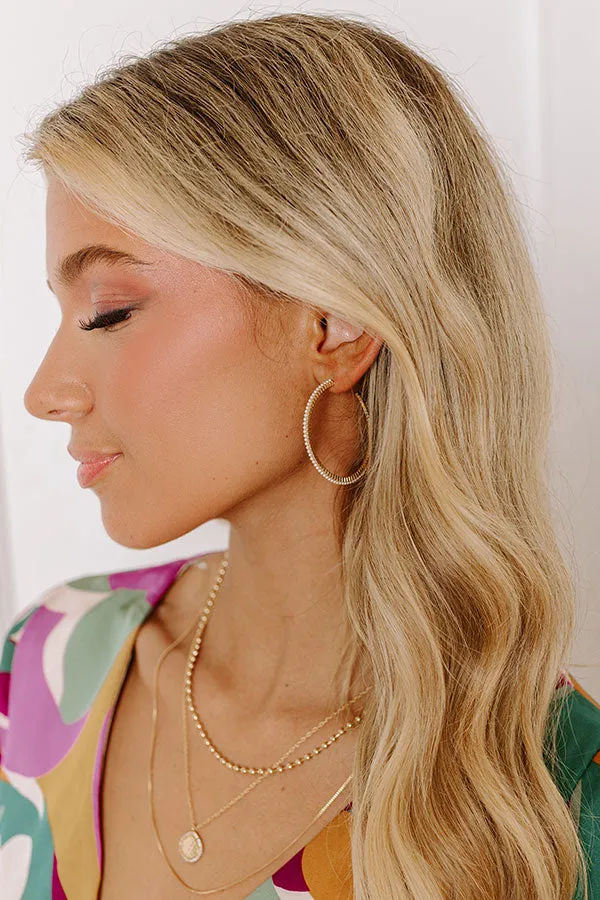 Sweet Smile Pearl Embellished Hoop Earrings sold by Impressions product image thumbnail 2