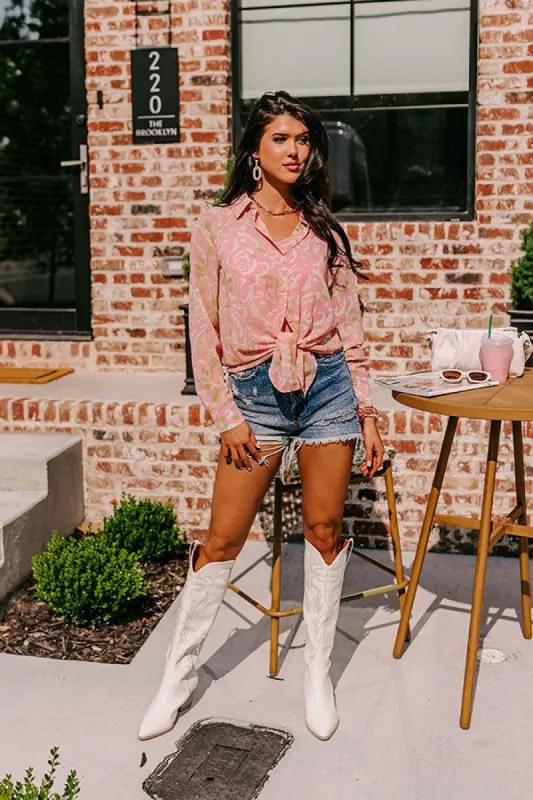 Feeling Elite Chiffon Button Up sold by Impressions