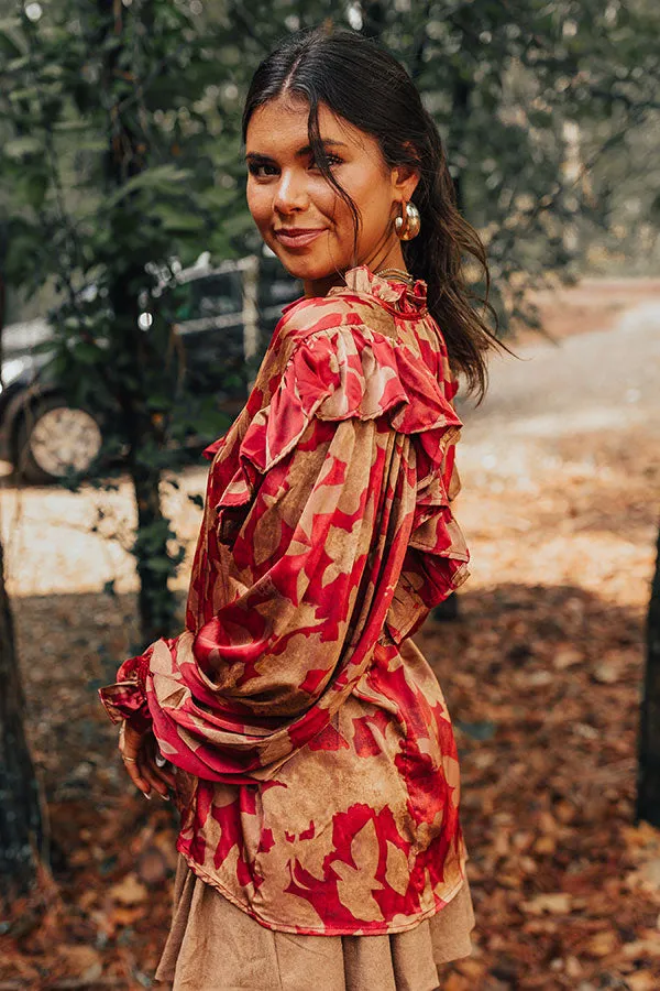 Set The Show Off Satin Ruffle Top sold by Impressions product image thumbnail 5