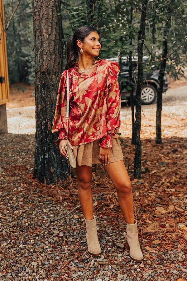 Set The Show Off Satin Ruffle Top sold by Impressions product image thumbnail 2