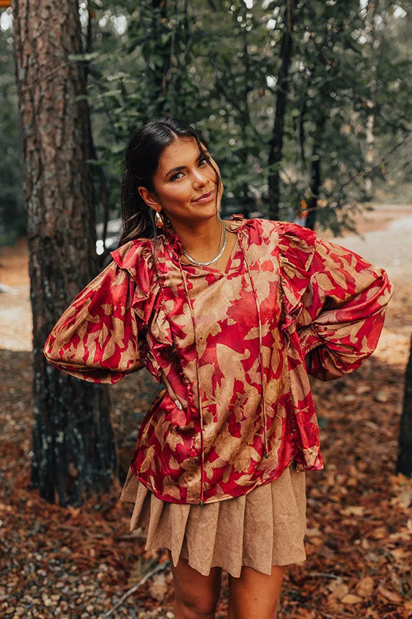 Set The Show Off Satin Ruffle Top sold by Impressions product image thumbnail 3