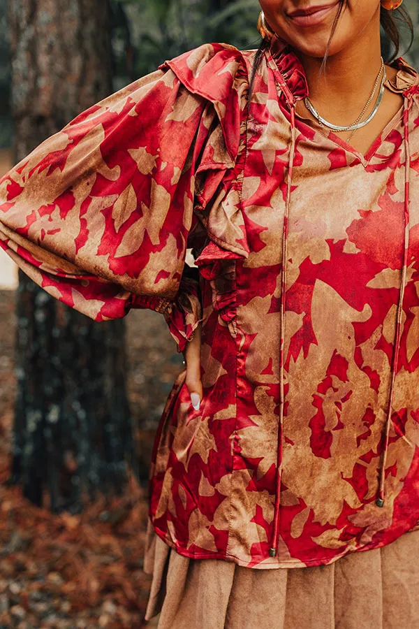 Set The Show Off Satin Ruffle Top sold by Impressions product image thumbnail 4