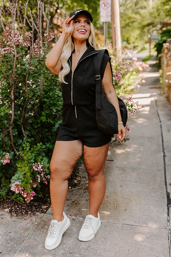 Coffee Run Cutie Romper in Black Curves sold by Impressions product image thumbnail 4