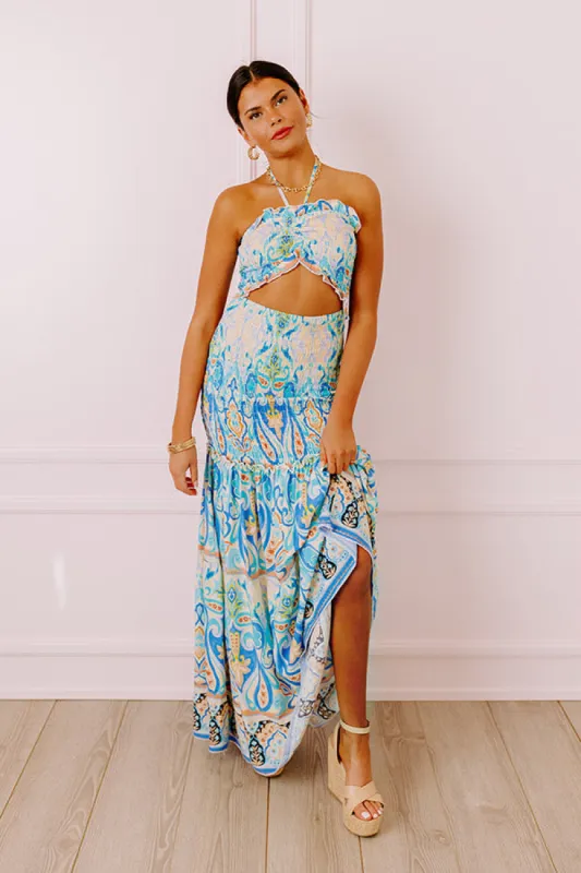 Aruba Getaway Smocked Maxi Dress sold by Impressions