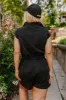 Coffee Run Cutie Romper in Black Curves sold by Impressions