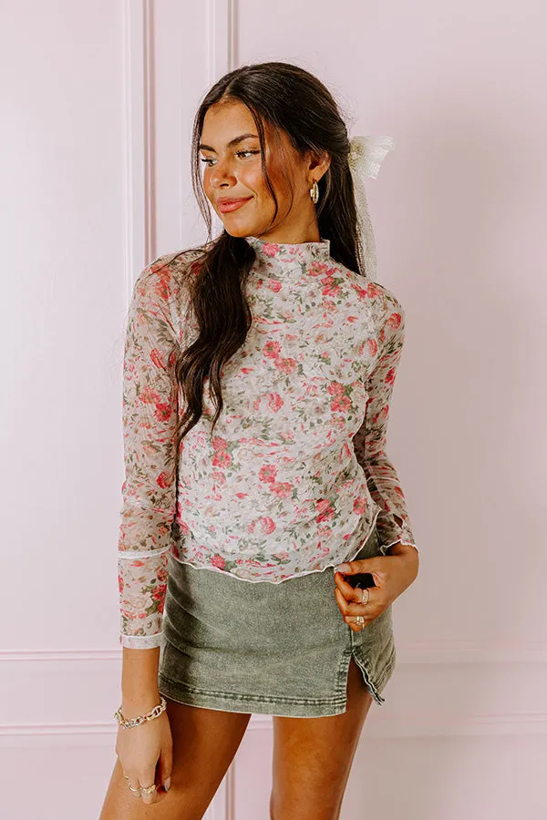 Secret Garden Mesh Top sold by Impressions