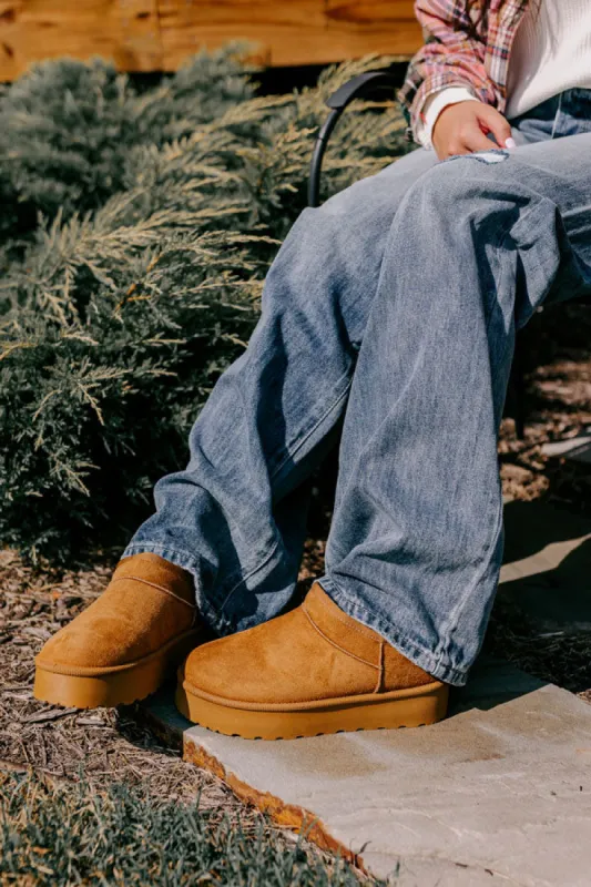 The Grace Faux Suede Platform Short Bootie sold by Impressions