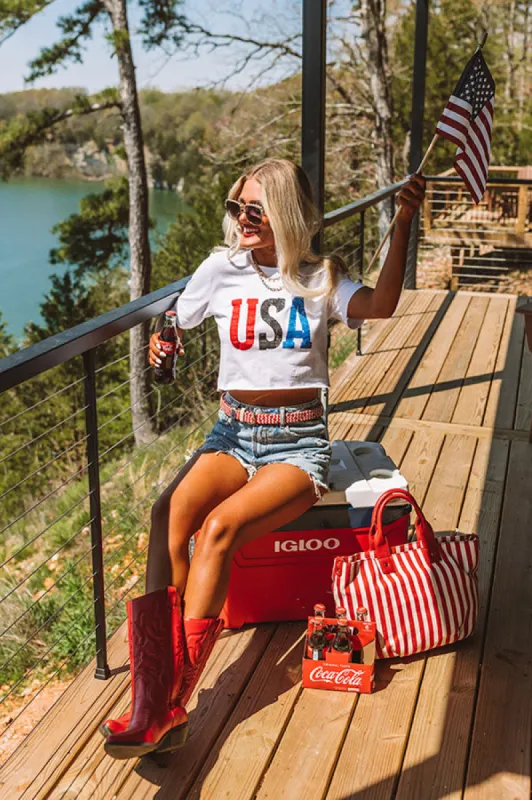 USA Crop Top sold by Impressions