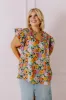Floral Galore Shift Top In Black Curves sold by Impressions