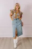 Floral Galore Shift Top In Black Curves sold by Impressions