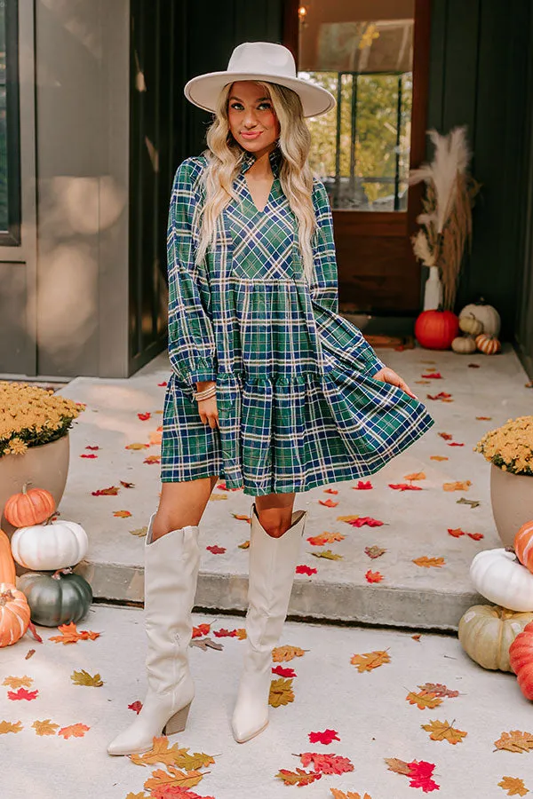 Apple Picking Pretty Plaid Mini Dress sold by Impressions