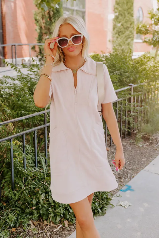 Casual Outing Mini Dress in Blush sold by Impressions