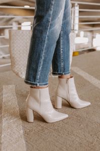 The Tisch Faux Leather Bootie sold by Impressions