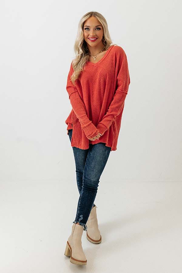 Love Over Lattes Waffle Knit Top sold by Impressions