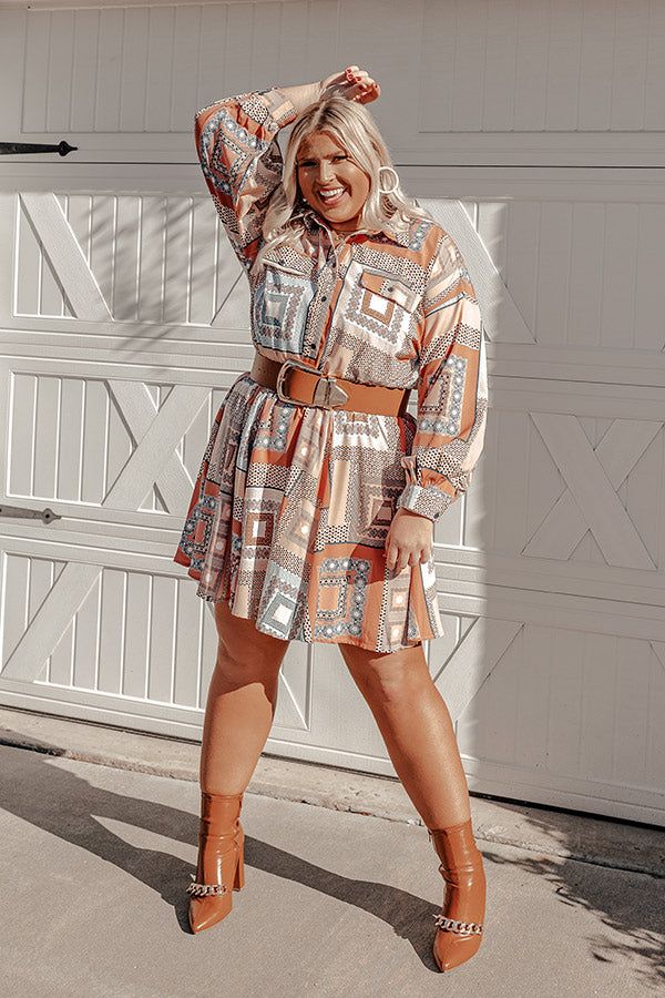 Glam Slam Dress in Rust Curves sold by Impressions product image thumbnail 5