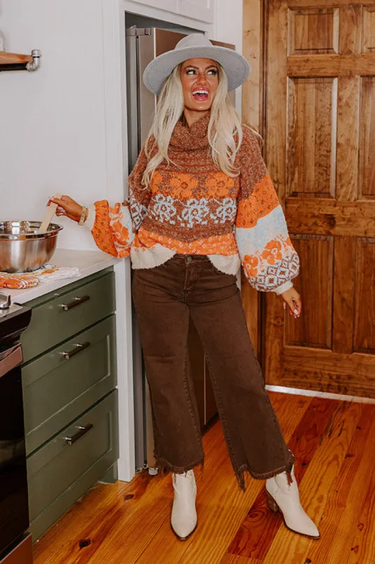 Autumn Brunch Knit Sweater in Cinnamon sold by Impressions