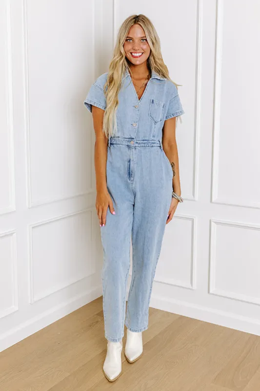 The Nayeli Denim Jumpsuit sold by Impressions