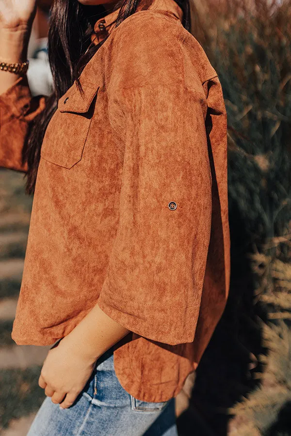 Long Way Home Faux Suede Button Up sold by Impressions product image thumbnail 5