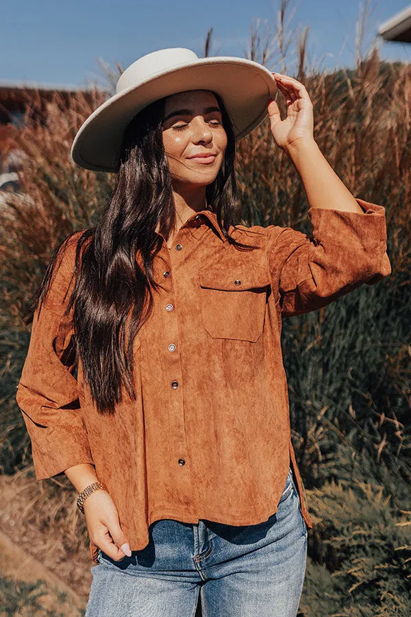 Long Way Home Faux Suede Button Up sold by Impressions product image thumbnail 2