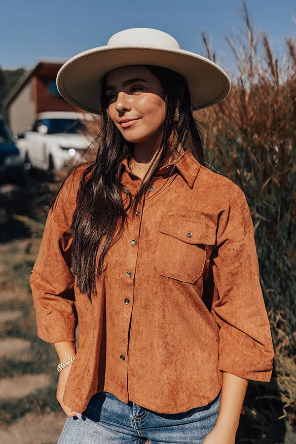 Long Way Home Faux Suede Button Up sold by Impressions product image thumbnail 4