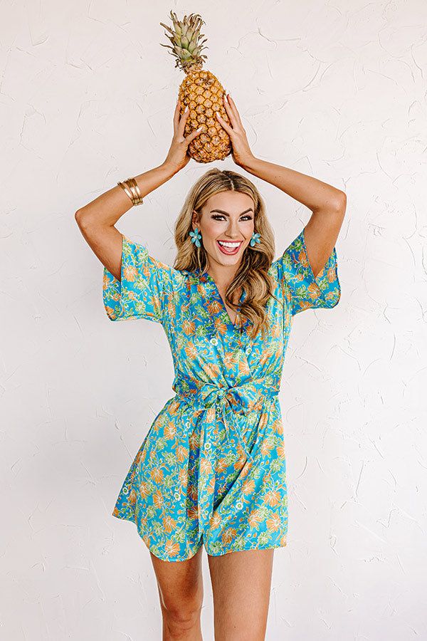 Mostly Coastal Floral Romper sold by Impressions