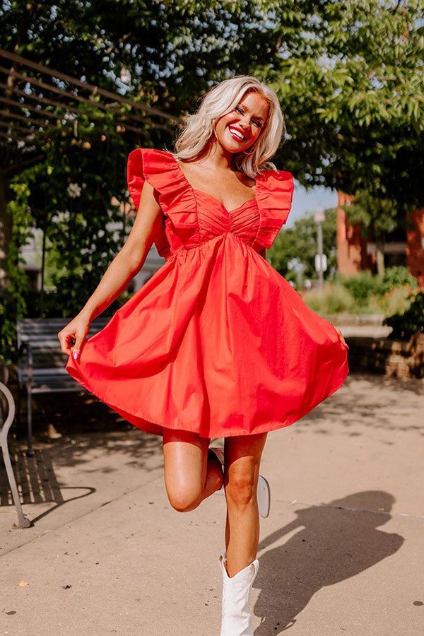 Cityscape Splendor Babydoll Dress in Red sold by Impressions product image thumbnail 4