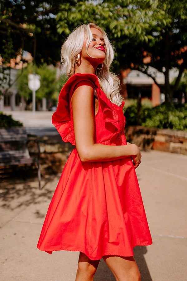 Cityscape Splendor Babydoll Dress in Red sold by Impressions product image thumbnail 5