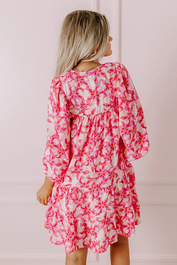 Coastal Cruise Floral Mini Dress in Pink sold by Impressions product image thumbnail 4