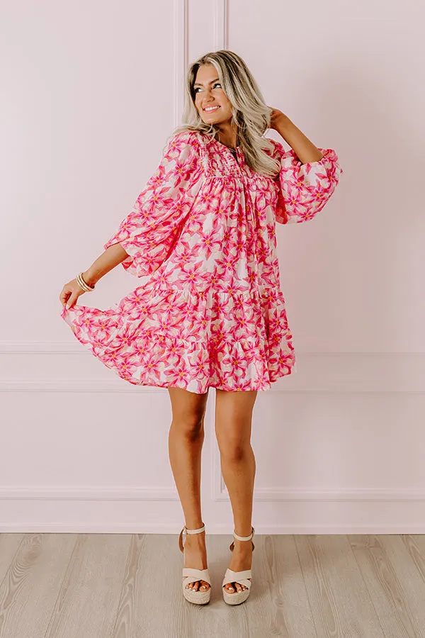 Coastal Cruise Floral Mini Dress in Pink sold by Impressions product image thumbnail 2