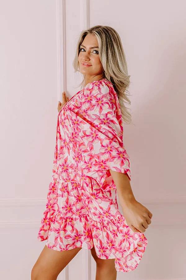 Coastal Cruise Floral Mini Dress in Pink sold by Impressions product image thumbnail 3
