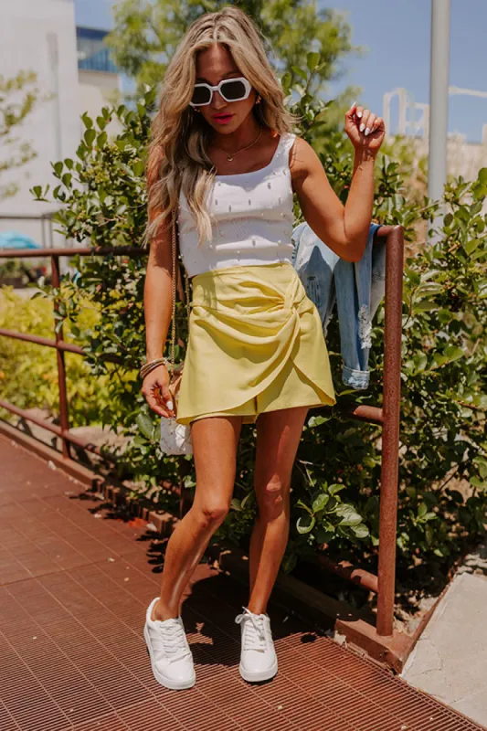 Party On The Go Skort in Yellow sold by Impressions