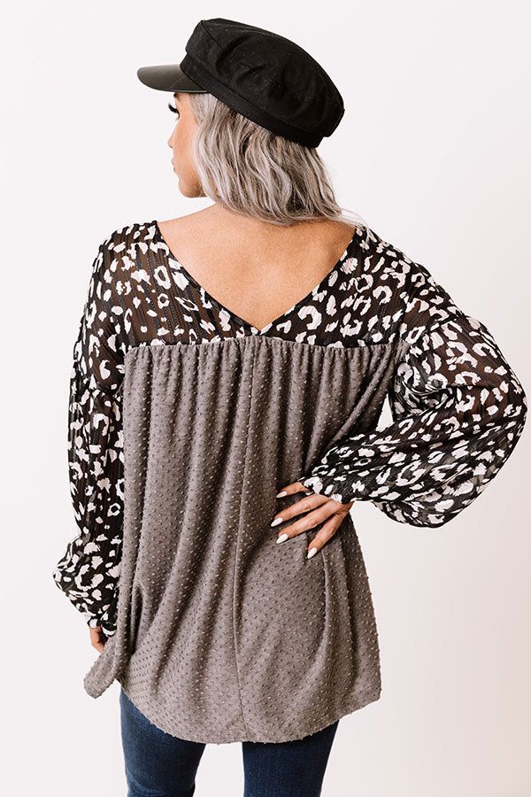 Pretty Smiles Shift Top In Grey sold by Impressions product image thumbnail 4