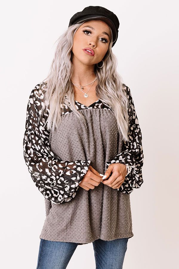 Pretty Smiles Shift Top In Grey sold by Impressions product image thumbnail 2