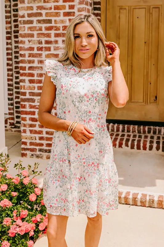 English Tea Garden Embroidered Eyelet Mini Dress sold by Impressions