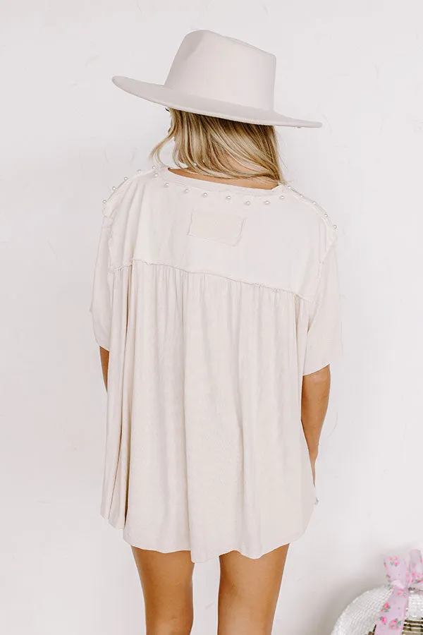 Poised Romance Embellished Top In French Vanilla sold by Impressions product image thumbnail 4