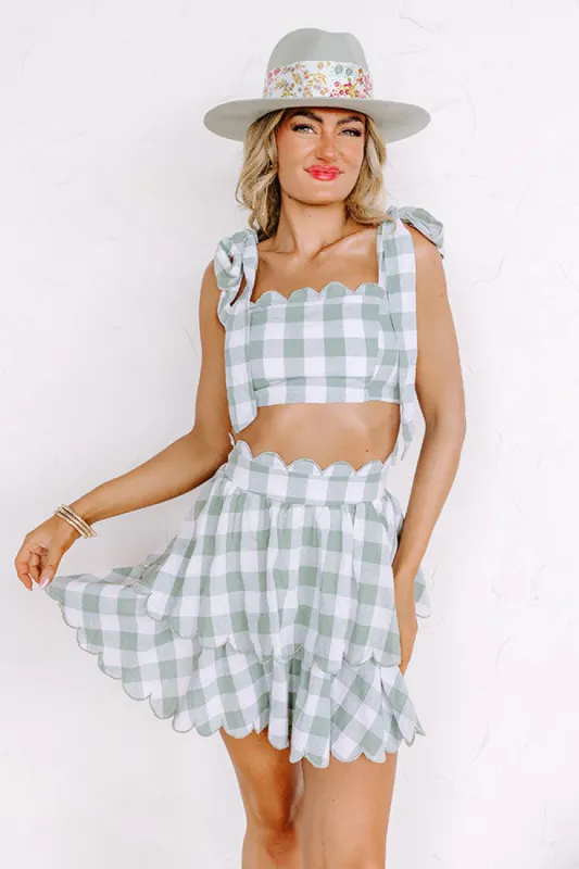 Only Good Karma Crop Top In Pear sold by Impressions