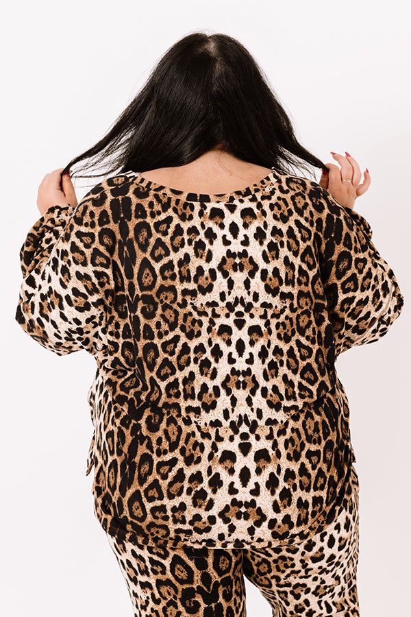 Wildest Wishes Leopard Henley Top Curves sold by Impressions product image thumbnail 4