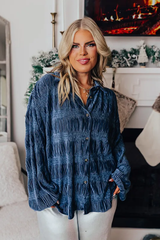 French Feelings Velvet Button Up Curves sold by Impressions