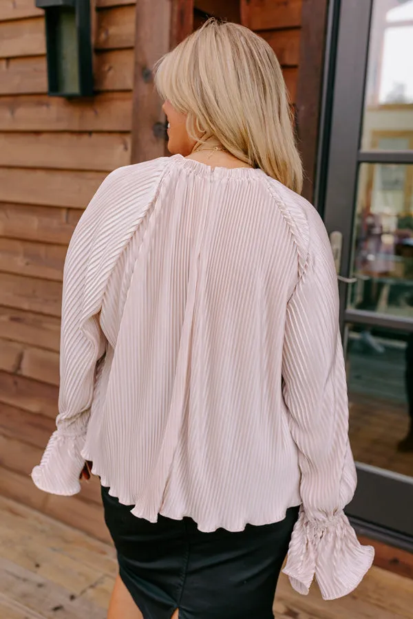 Found Your Love Pleated Top In Champagne Curves sold by Impressions product image thumbnail 4