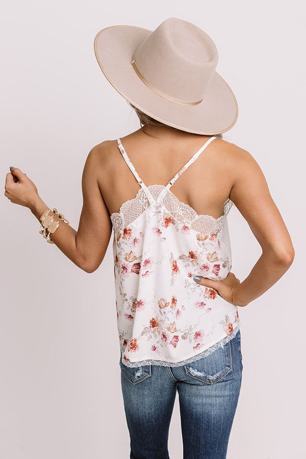 Clearly Chic Floral Tank In Ivory sold by Impressions product image thumbnail 5