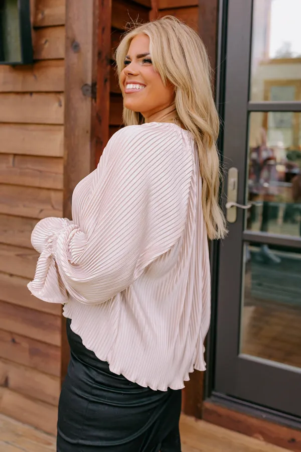 Found Your Love Pleated Top In Champagne Curves sold by Impressions product image thumbnail 3