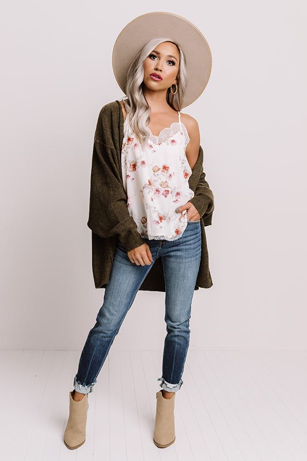 Clearly Chic Floral Tank In Ivory sold by Impressions product image thumbnail 2