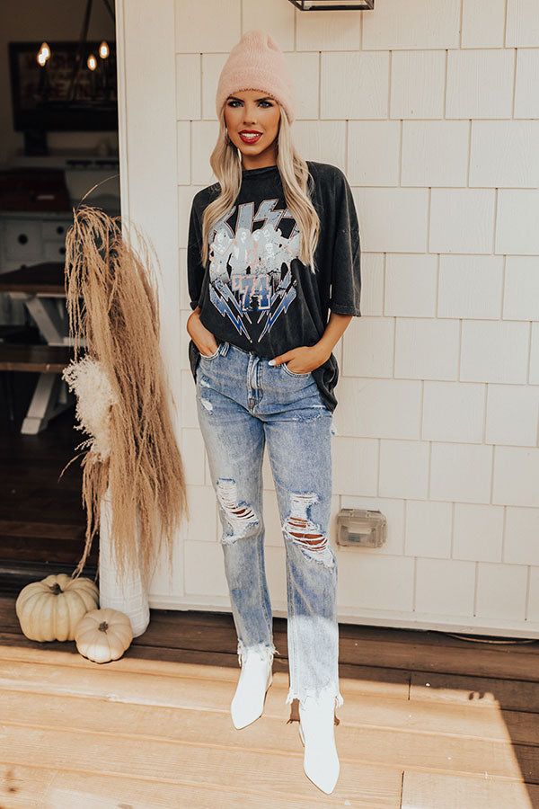 Kiss 74 Distressed Vintage-Wash Graphic Tee sold by Impressions product image thumbnail 2