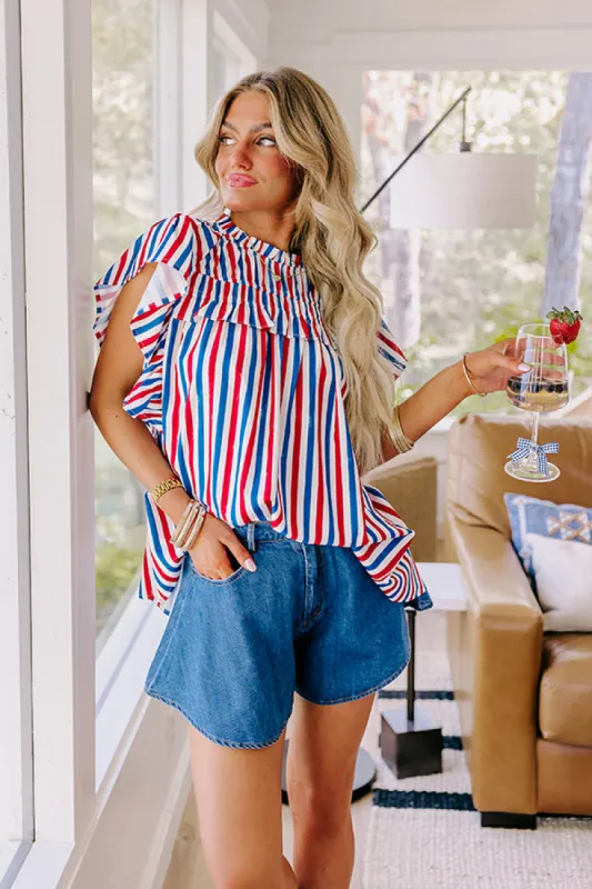 Smiles and Stripes Shift Top sold by Impressions