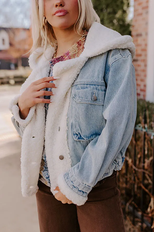 Layer Lover Sherpa Denim Jacket in Light Wash sold by Impressions product image thumbnail 3