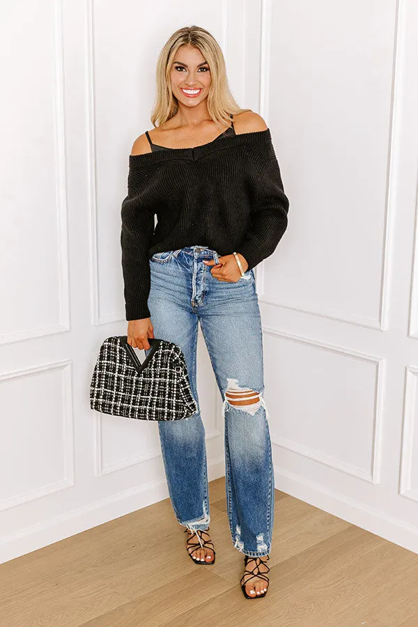 Skyscraper Snowfall Sweater In Black sold by Impressions