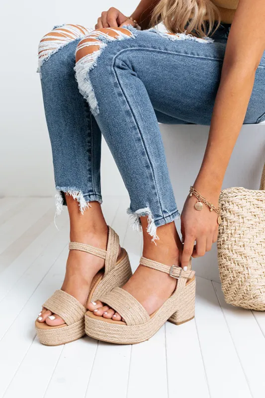 The Eress Jute Heel In Natural sold by Impressions